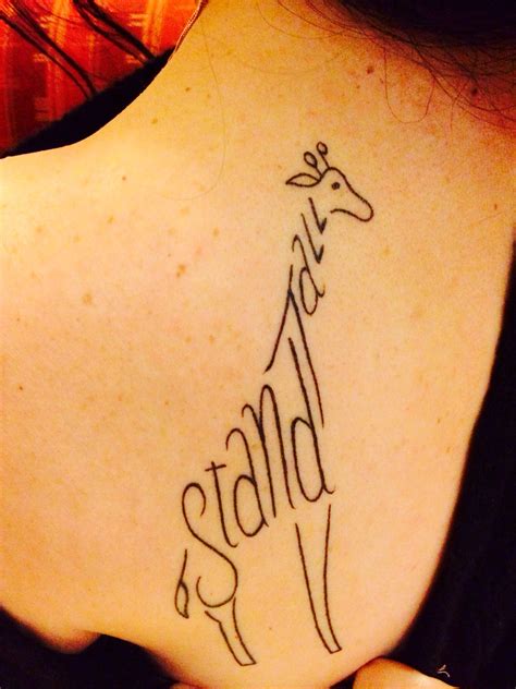 Sun Tattoos. . Stand tall giraffe tattoo